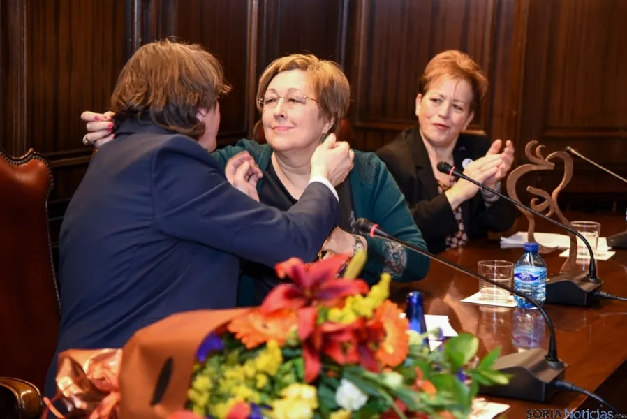 Homenaje público a Eloísa Álvarez, primera alcaldesa de Soria. /Ana Isla