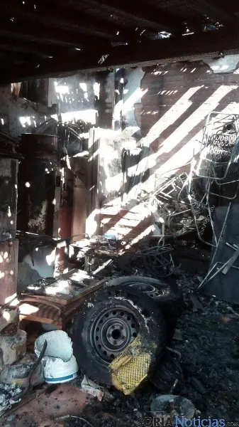 El local tras el fuego./Dip