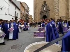 Imagen de la procesión de las Siete Palabras este Viernes Santo en Ágreda. / SN