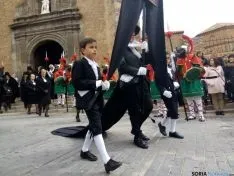Imagen de la procesión de las Siete Palabras este Viernes Santo en Ágreda. / SN