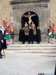Imagen de la procesión de las Siete Palabras este Viernes Santo en Ágreda. / SN