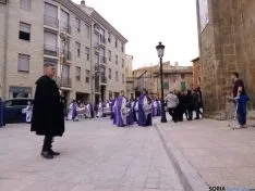 Imagen de la procesión de las Siete Palabras este Viernes Santo en Ágreda. / SN