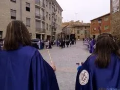 Imagen de la procesión de las Siete Palabras este Viernes Santo en Ágreda. / SN