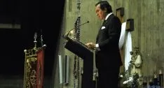 Amalio de Marichalar en el pregón de Semana Santa de este sábado. / SN