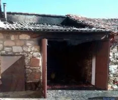 Imagen de la cochera tras el fuego./Dip.