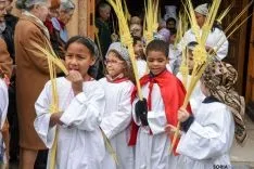 Los niños, protagonistas en la procesión de la Borriquilla