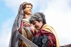 Encuentro de la Virgen de la Alegría y Jesús Resucitado. /Ana Isla