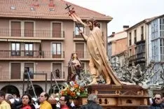 Encuentro de la Virgen de la Alegría y Jesús Resucitado. /Ana Isla