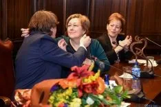 Homenaje público a Eloísa Álvarez, primera alcaldesa de Soria. /Ana Isla