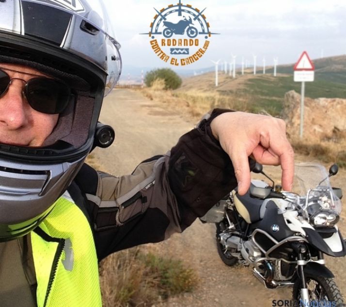 Jaime Fernández, en su gira por Soria.