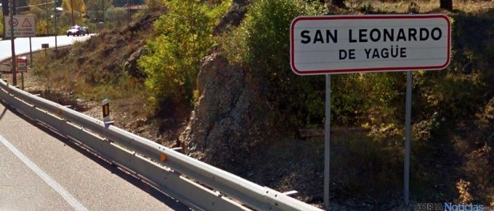 El cartel de entrada a la localidad en la N-234. / GM