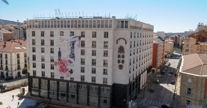 Antigua sede de Caja Soria en la ciudad.