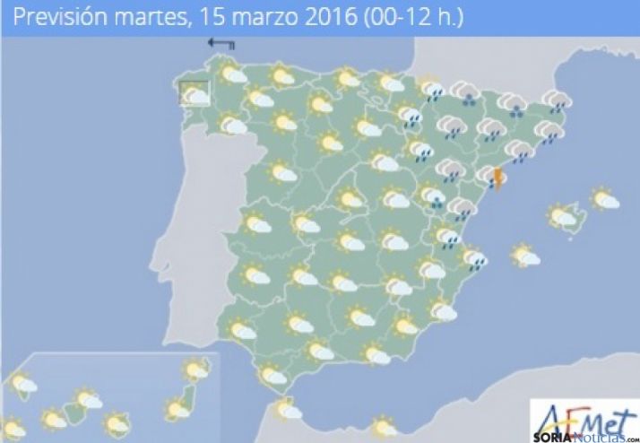 Poco nuboso con temperaturas máximas en alza