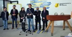 Una de las imágenes de la inauguración oficial de las instalaciones polidportivas. / SN