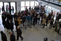 Una de las imágenes de la inauguración oficial de las instalaciones polidportivas. / SN
