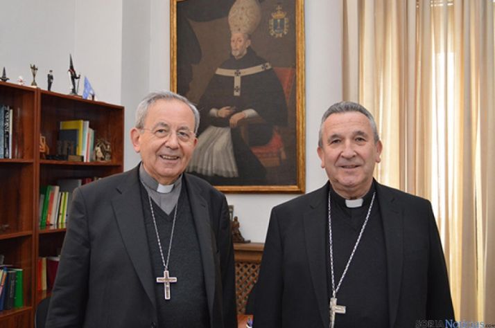 Monseñor Melgar, con el obispo emérito de Ciudad Real.