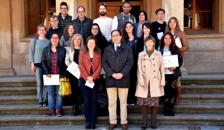 Los alumnos tras los cursos.