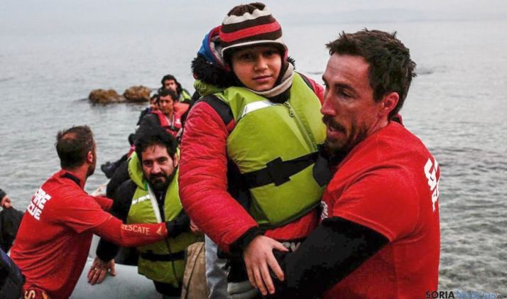 Un voluntario de G Fire en un rescate.