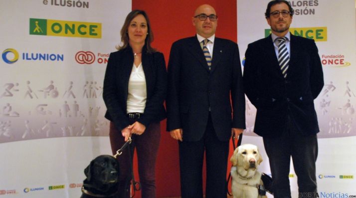 Arancha Casado, Miguel Díez e Ismael Blanco, este martes en Soria. / SN