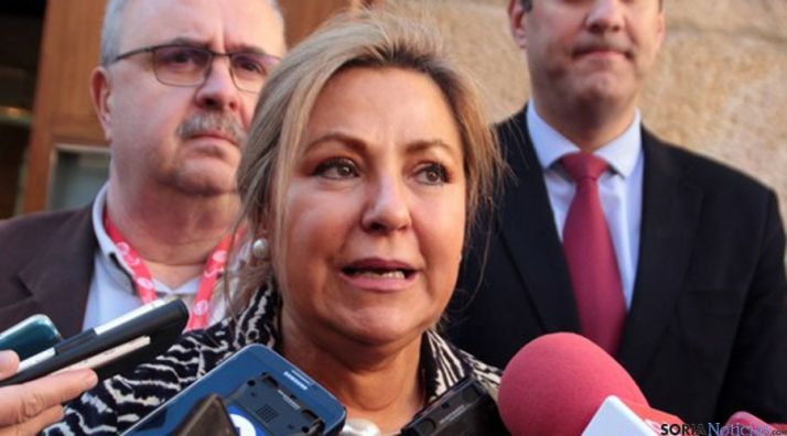 La vicepresidenta de la Junta este miércoles en Zamora./SN