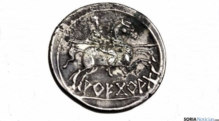 Una de las caras del denario. 