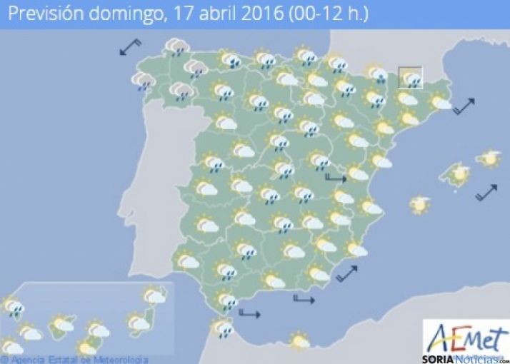 Probables lluvias débiles con temperaturas en descenso