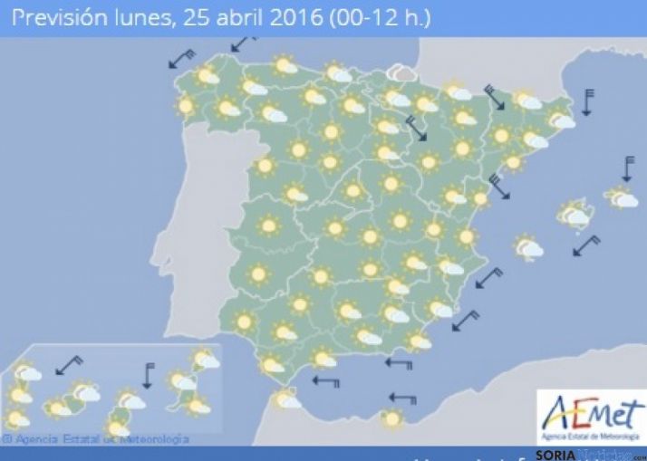 Poco nuboso, sin precipitaciones