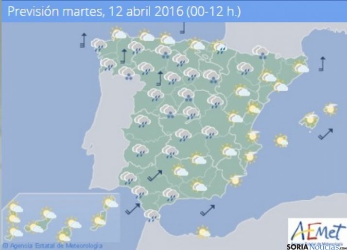 Cubierto con precipitaciones ocasionales