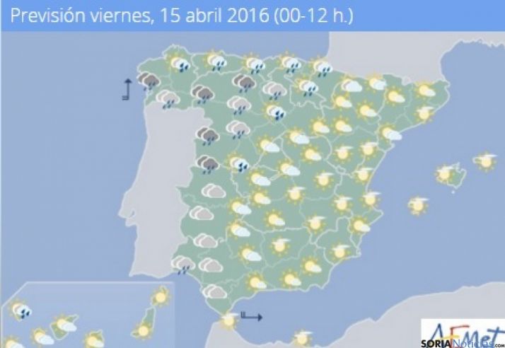 Máximas de hasta 19 grados este viernes