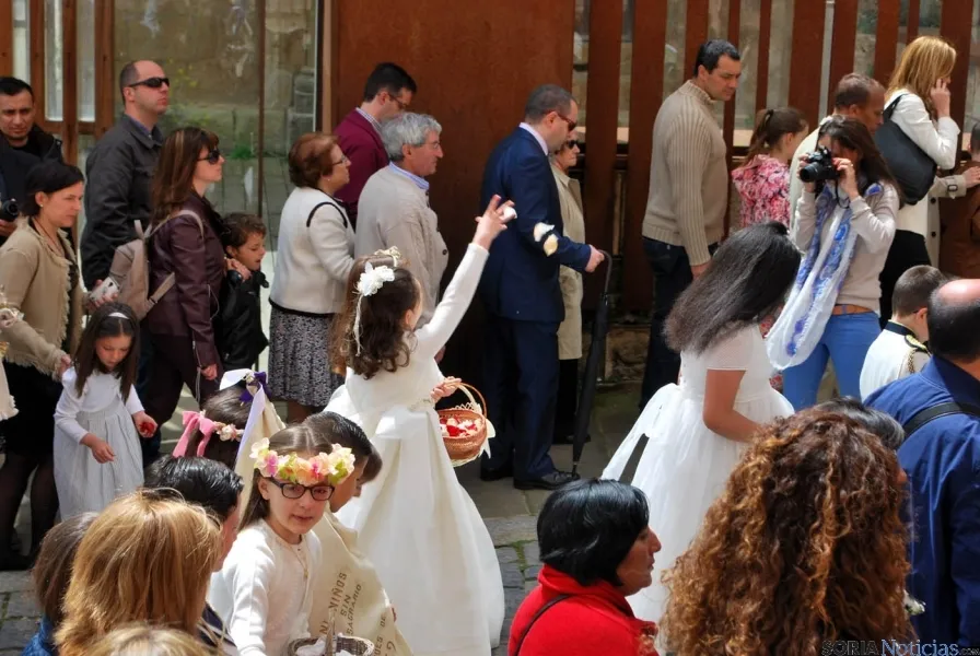 Una imagen de la procesión del Corpus este domingo en Soria. / SN