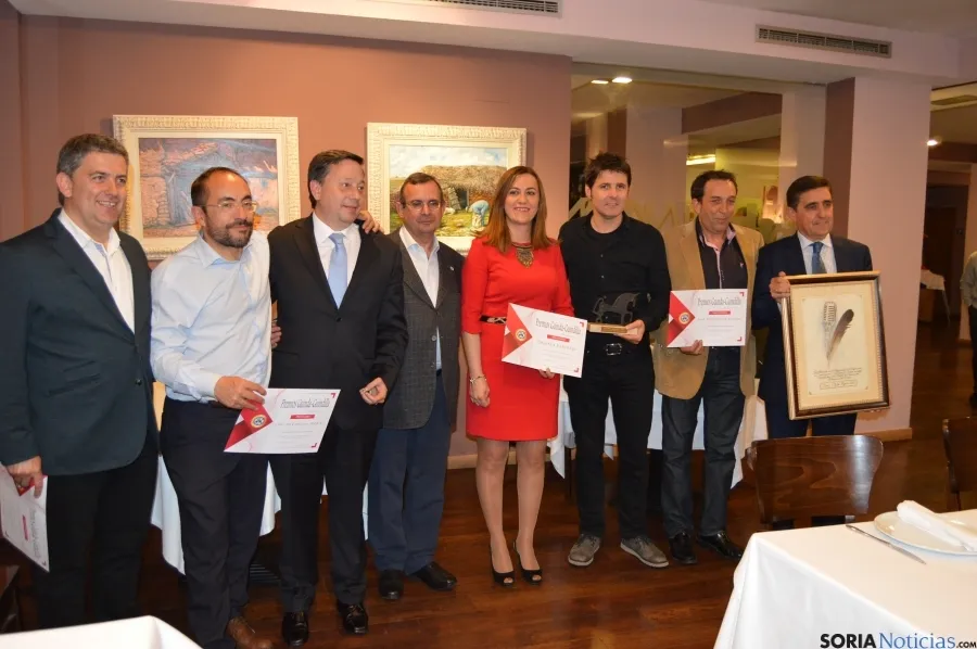 Premiados con los guinda y guindilla, en la gala celebrada anoche.