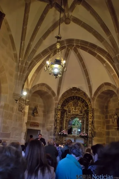 Imagen de la bendición de la ermita este lunes. / SN