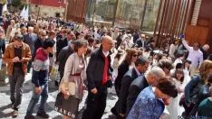 Una imagen de la procesión del Corpus este domingo en Soria. / SN