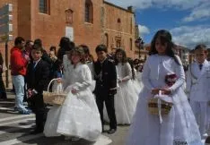 Una imagen de la procesión del Corpus este domingo en Soria. / SN