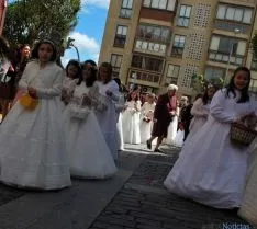 Una imagen de la procesión del Corpus este domingo en Soria. / SN
