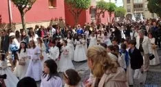 Una imagen de la procesión del Corpus este domingo en Soria. / SN