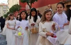 Una imagen de la procesión del Corpus este domingo en Soria. / SN