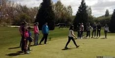 Escolares agredeños en Morón de Almazán.