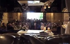 Imagen de la bendición de la ermita este lunes. / SN
