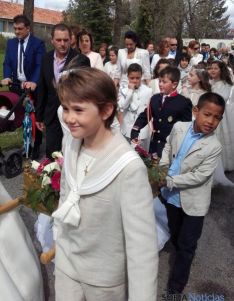 Imagen de la procesión de este martes. / SN