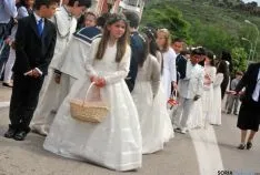 Una imagen de la procesión del Corpus este domingo en Soria. / SN