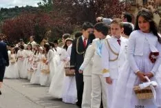 Una imagen de la procesión del Corpus este domingo en Soria. / SN