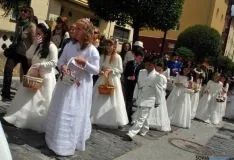 Una imagen de la procesión del Corpus este domingo en Soria. / SN