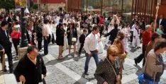 Una imagen de la procesión del Corpus este domingo en Soria. / SN