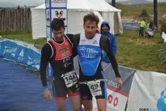 Foto 3 - Pe&ntilde;uela, Lazo y Alba, podium masculino del Campeonato de Duatlon celebrado en Garray 