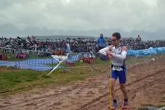 Foto 5 - Pe&ntilde;uela, Lazo y Alba, podium masculino del Campeonato de Duatlon celebrado en Garray 