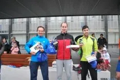 Los tres primeros en la prueba corta./SN