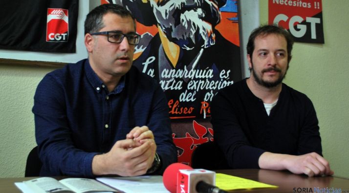 José Ángel de Miguel y Gustavo Romeral este viernes. / SN