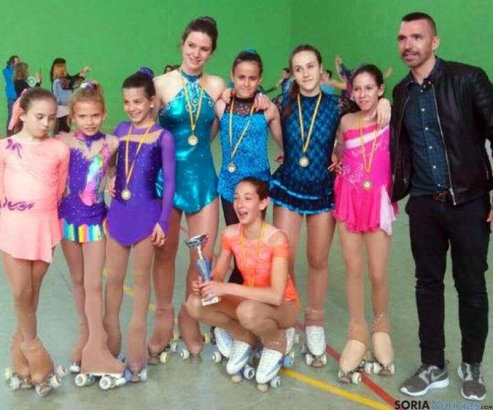Las patinadoras en Valladolid./CDPS