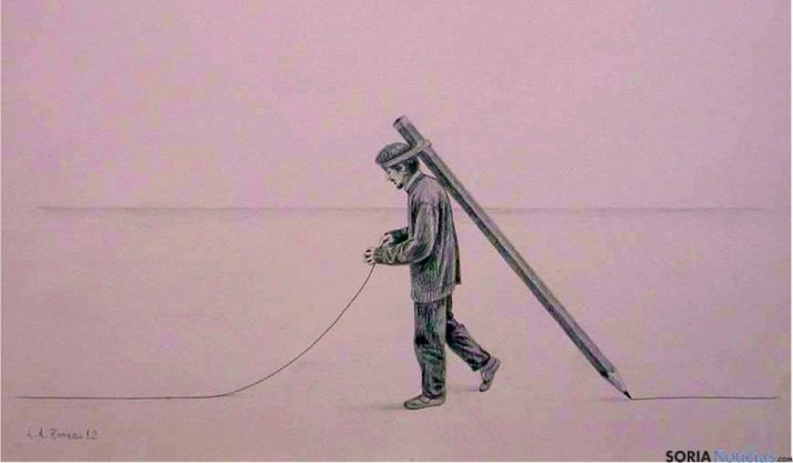 Soy pintor, una de las obras expuestas.  